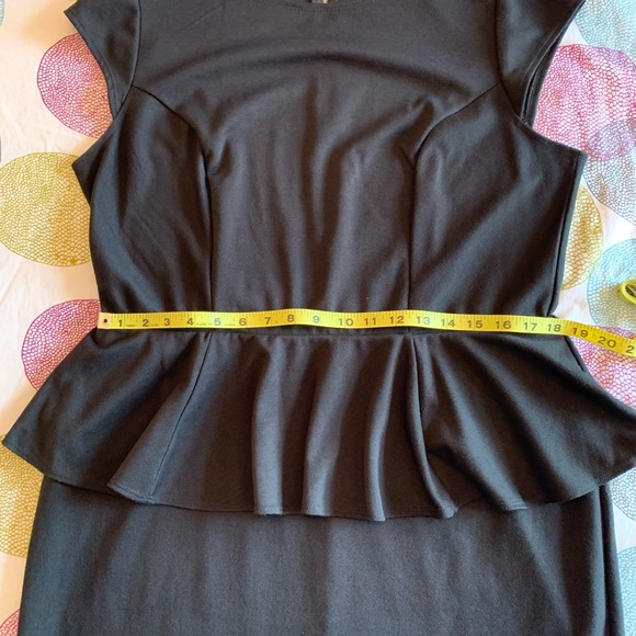 Mossimo Peplum  Black Dress. EUC. Size XXL. - Picture 6 of 6